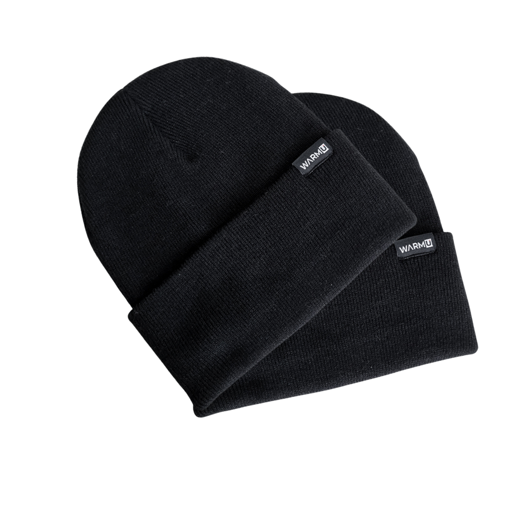 WARMU Duo Bundle – 2-Pack Sleek Fine-Knit Beanies (Non-Bulky)