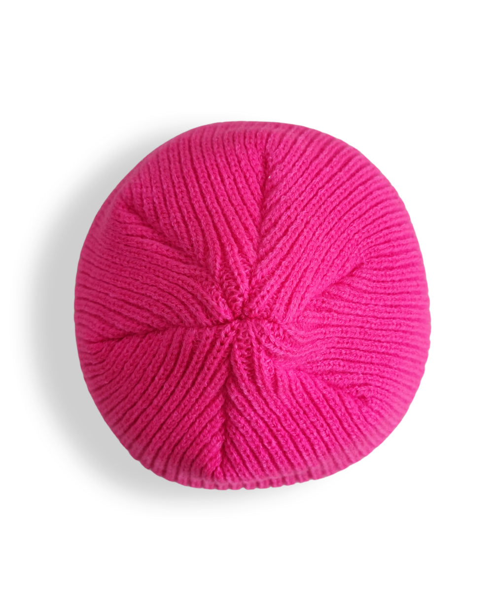 WarmU Pink Knitted Beanie for Men and Women