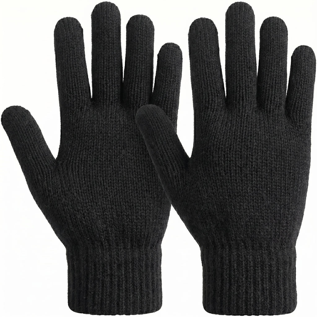 WarmU Unisex Lightweight Knit Gloves – Soft & Stretchy Winter Essentials