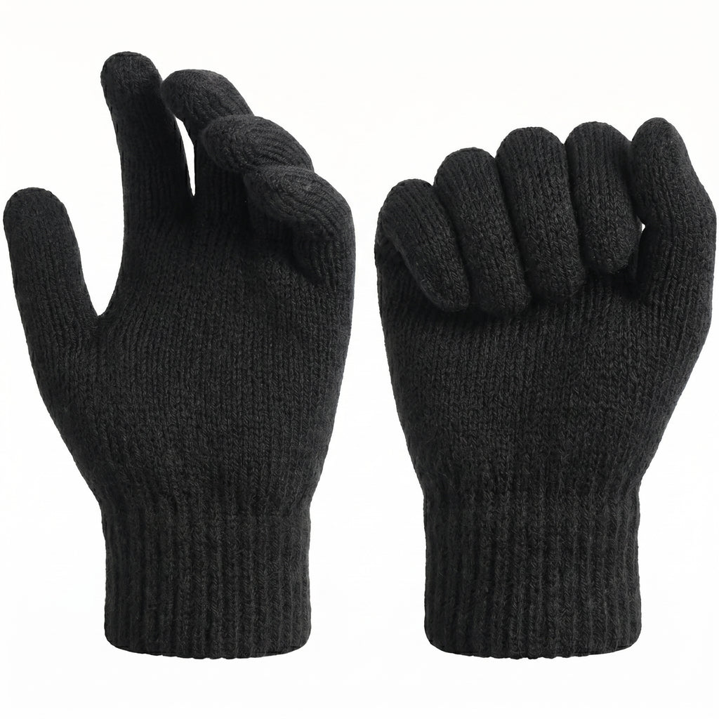 WarmU Unisex Lightweight Knit Gloves – Soft & Stretchy Winter Essentials