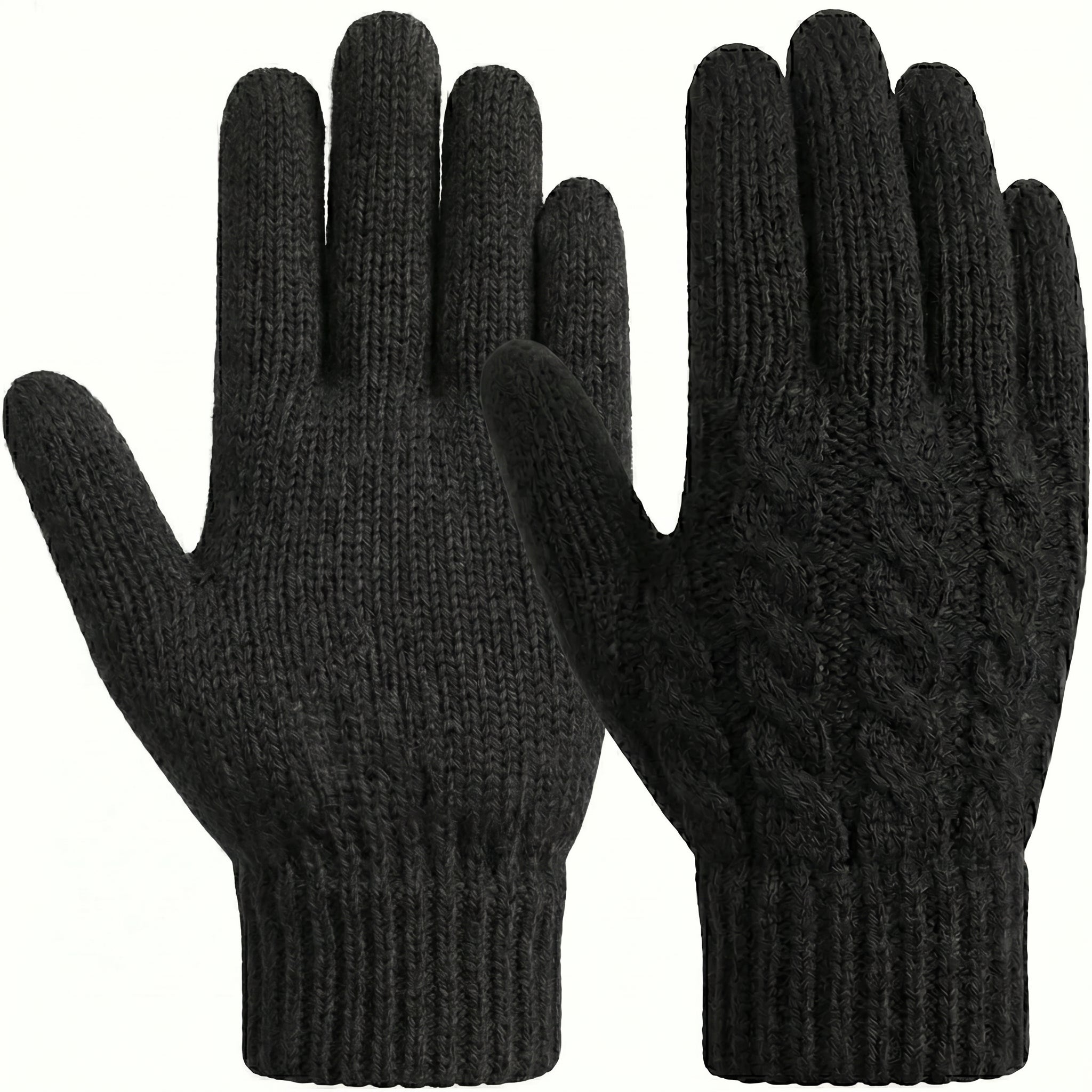 WarmU Cable-Knit Gloves – Classic Style & Cozy Warmth