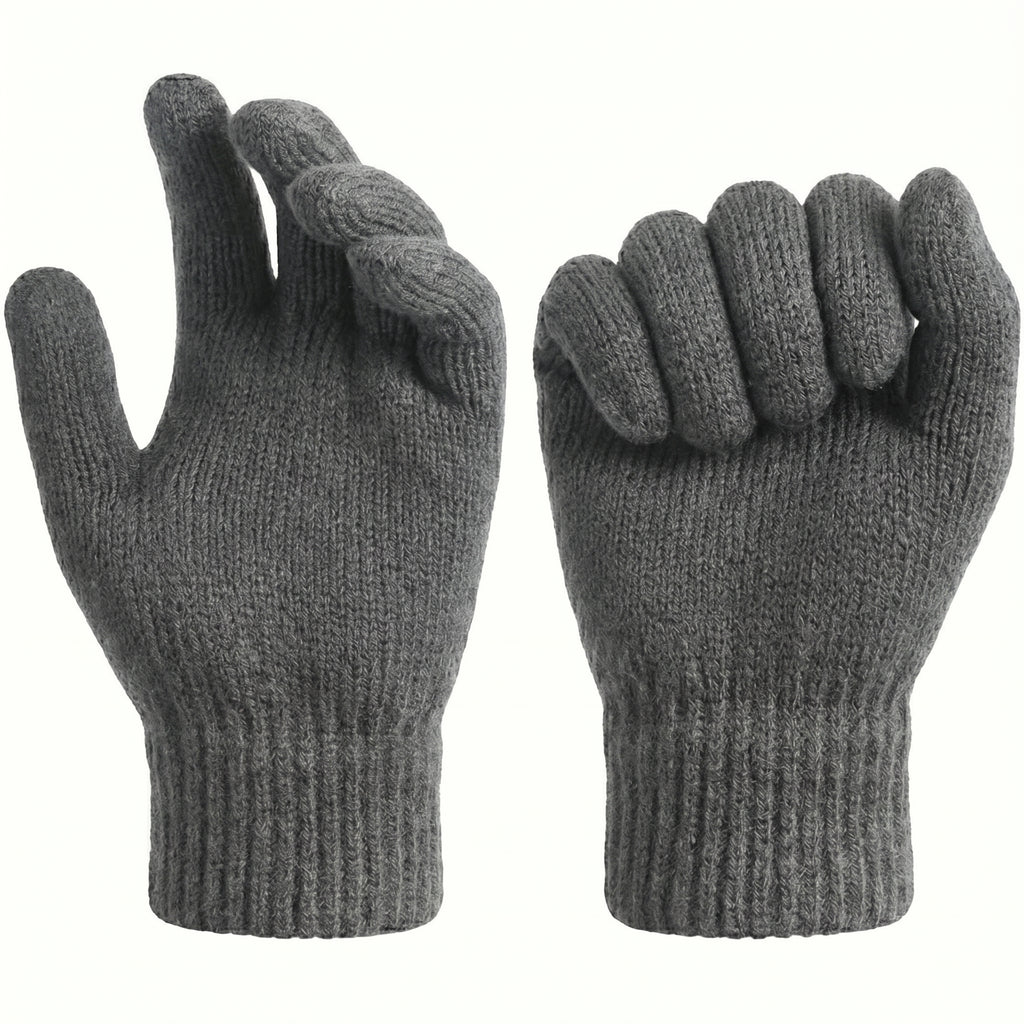 WarmU Unisex Lightweight Knit Gloves – Soft & Stretchy Winter Essentials