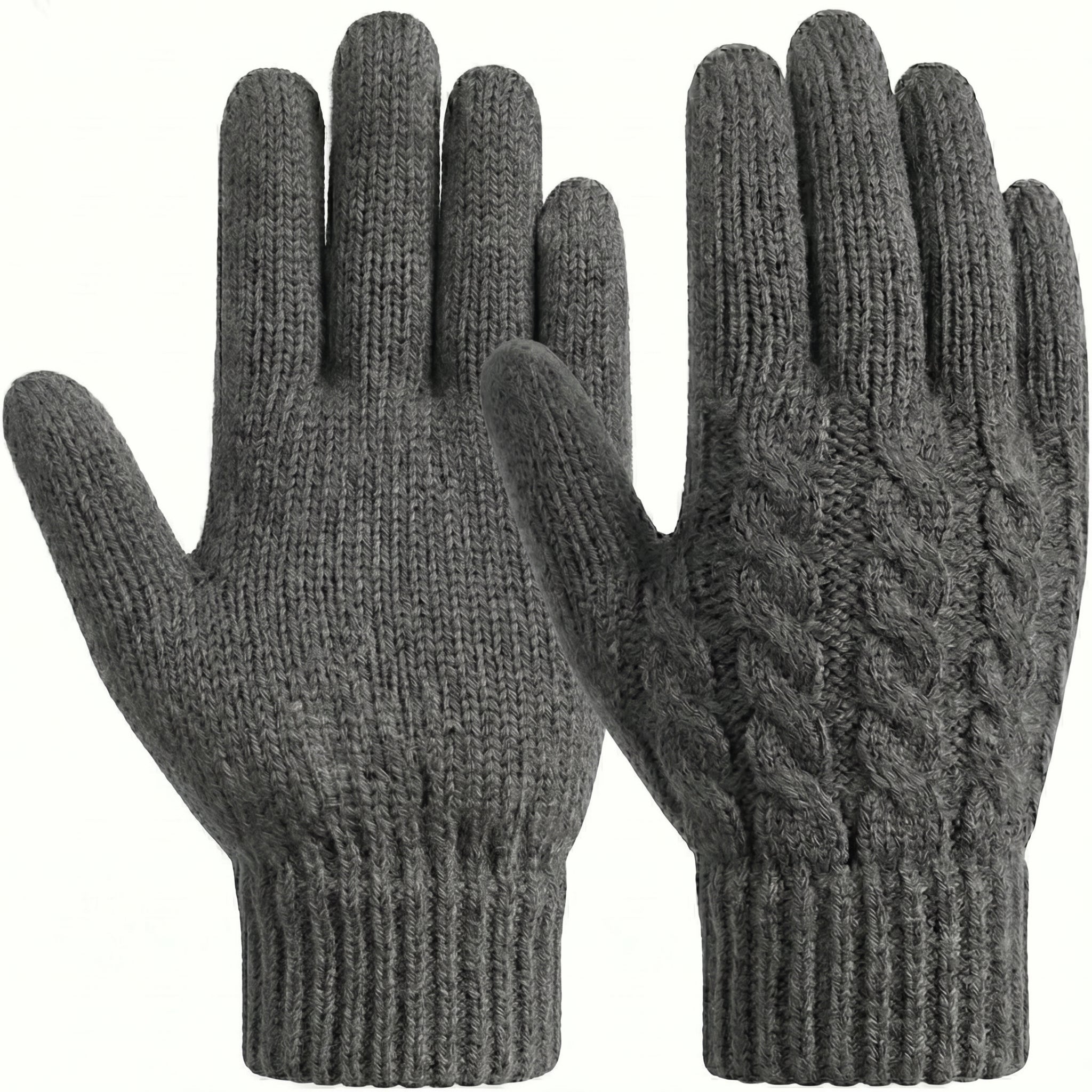 WarmU Cable-Knit Gloves – Classic Style & Cozy Warmth