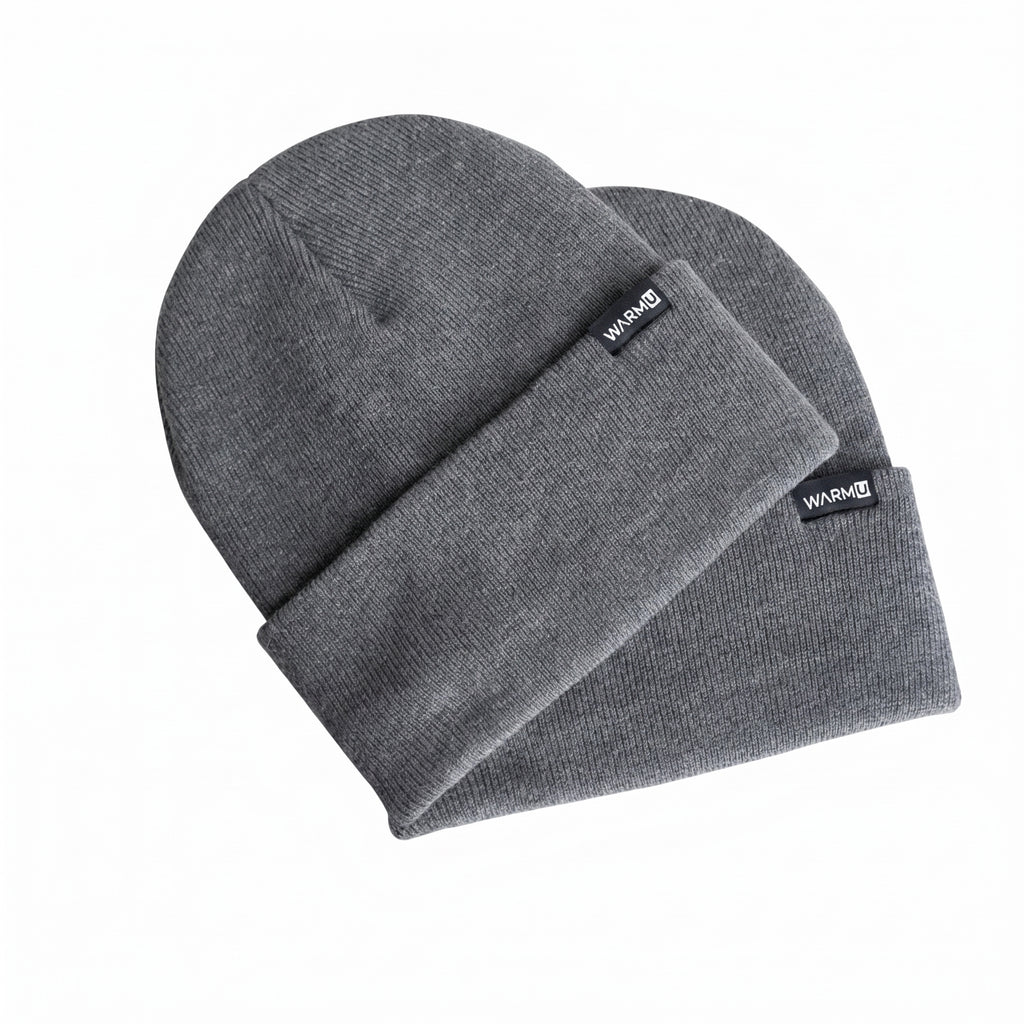 WARMU Duo Bundle – 2-Pack Sleek Fine-Knit Beanies (Non-Bulky)