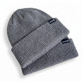 WARMU Duo Pack – Set of 2 Premium Fine-Knit Cuffed Beanies